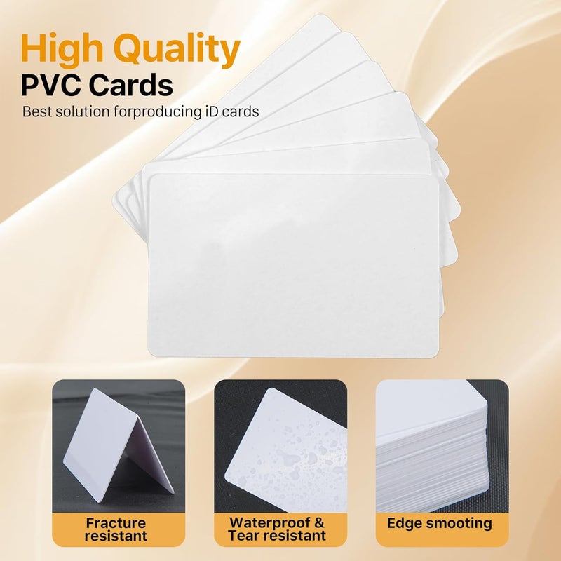 ZSZ 500 حزمة - بطاقات PVC فارغة بدون خدوش، بطاقات بلاستيكية CR80 بسماكة 30 مل لطابعات بطاقات الهوية الفوتوغرافية - Image 4